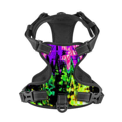 Neon Vibes Pet Harness and Leash Set – Reflective & Breathable