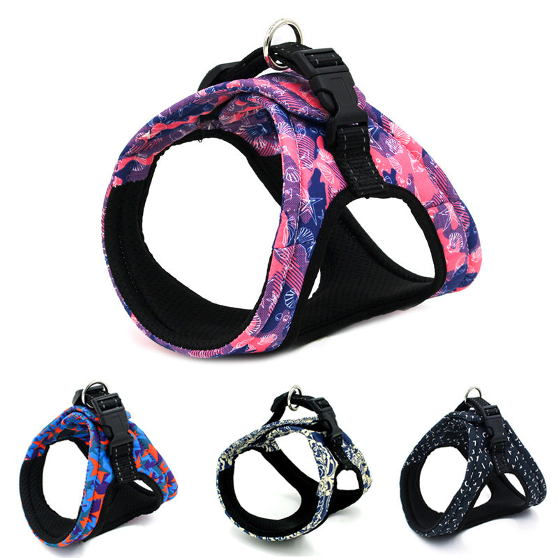 Step-In Pet Harness Vest – Comfy Mesh, Stylish Prints - Pet Pride Tees