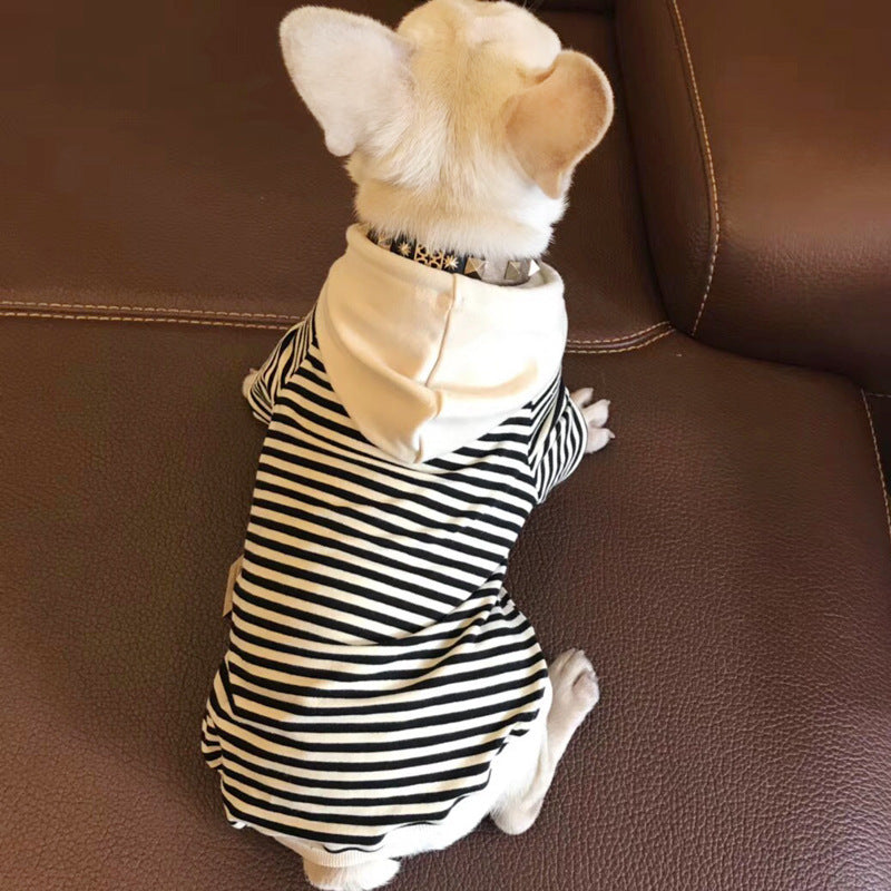 Striped Terry Pet Hoodie