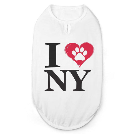 I Love NY Paw in Heart Pet Tank - Pet Pride Tees