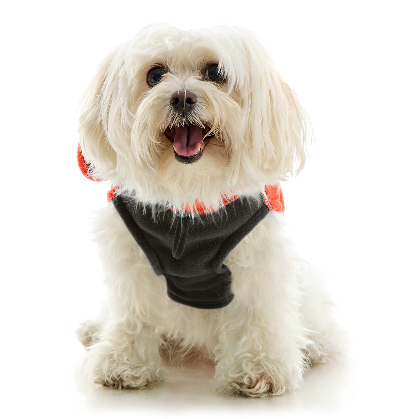 Fleece Vest Hoodie Two Tone