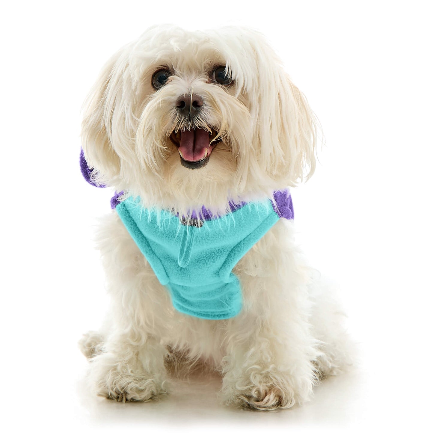 Fleece Vest Hoodie Two Tone