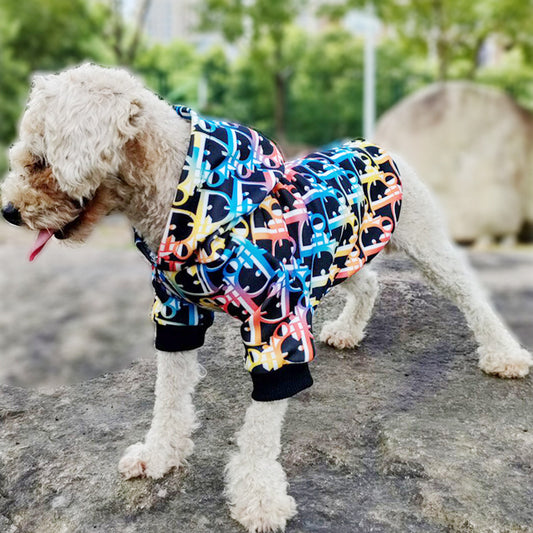 Colorful Letter Print Pet Hoodie