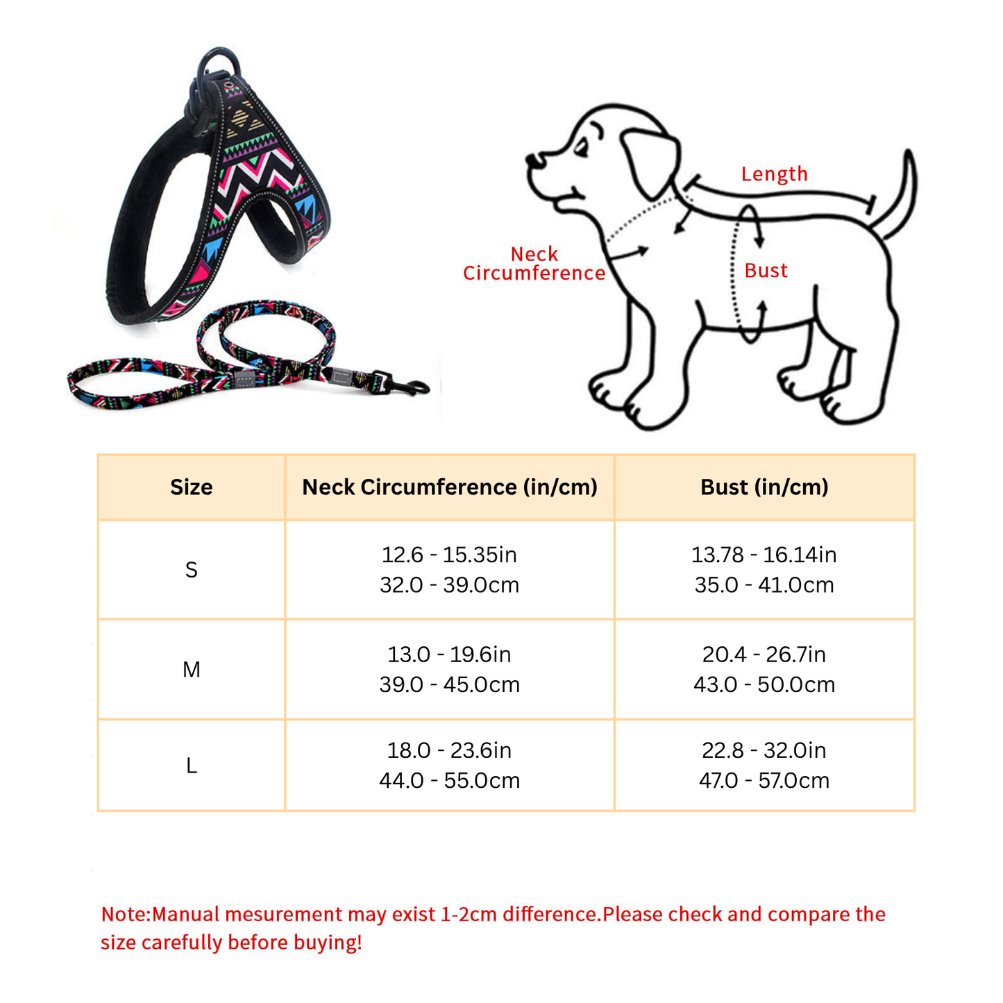 Reflective Step-In Pet Harness With Matching Leash - Pet Pride Tees