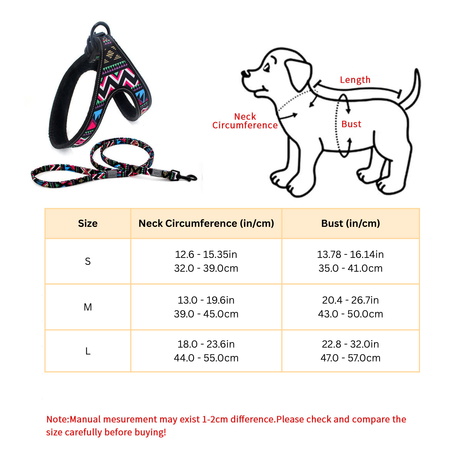 Reflective Step-In Pet Harness With Matching Leash - Pet Pride Tees
