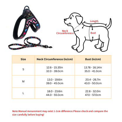 Reflective Step-In Pet Harness With Matching Leash - Pet Pride Tees