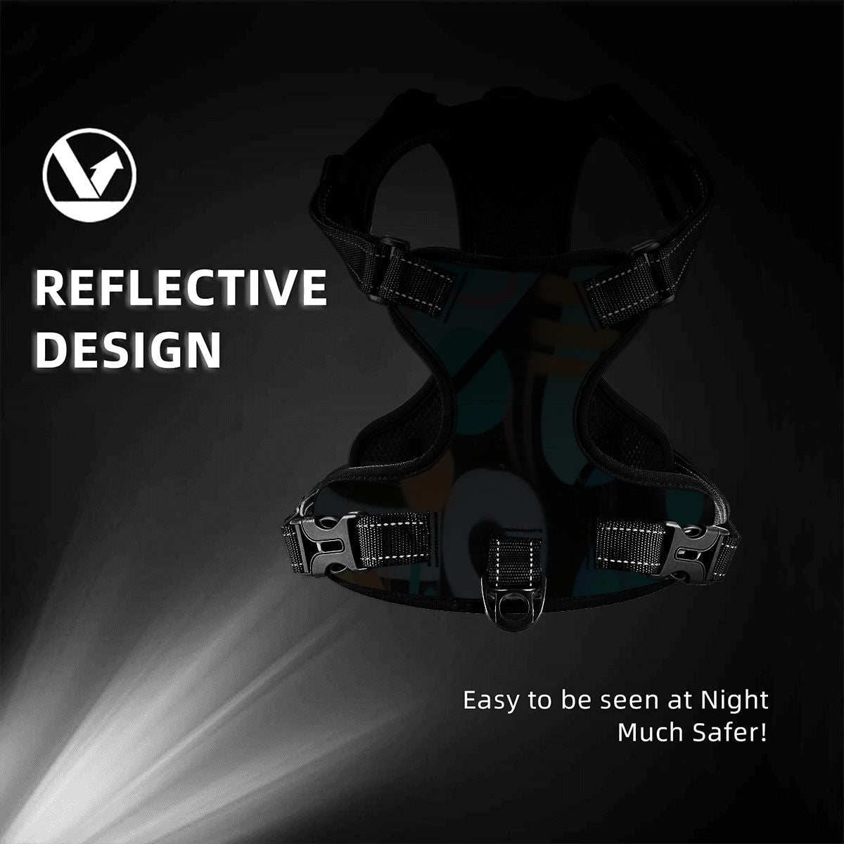Graffiti Pet Harness And Leash Set – Reflective & Breathable