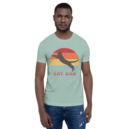 Cat Dad Crew Neck T-Shirt - Pet Pride Tees