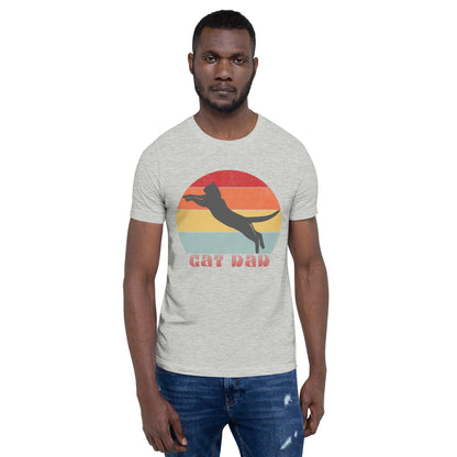 Cat Dad Crew Neck T-Shirt - Pet Pride Tees