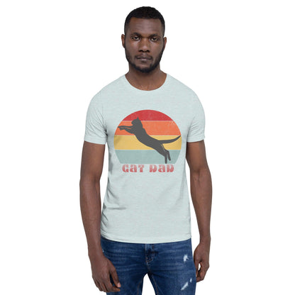 Cat Dad Crew Neck T-Shirt - Pet Pride Tees