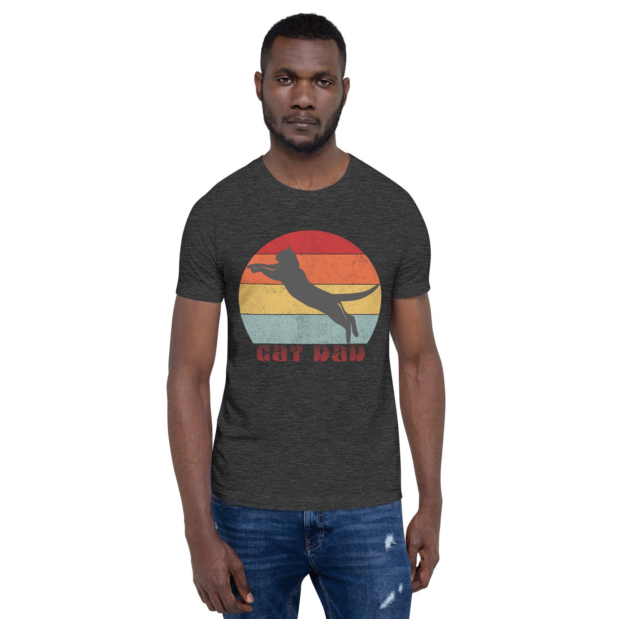 Cat Dad Crew Neck T-Shirt - Pet Pride Tees