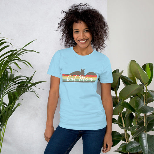 Cat Mom Crew Neck T-Shirt - Pet Pride Tees