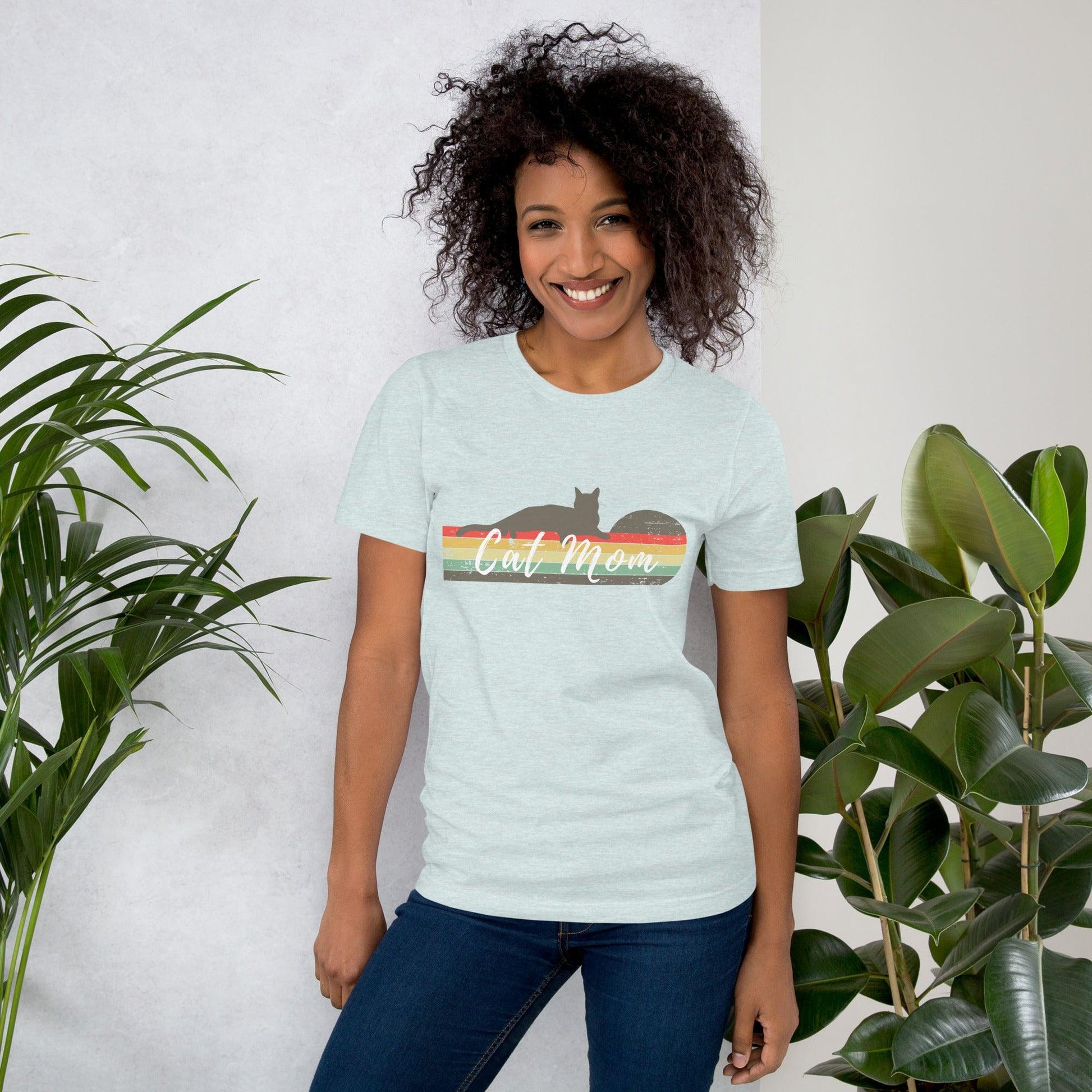 Cat Mom Crew Neck Tee - Pet Pride Tees