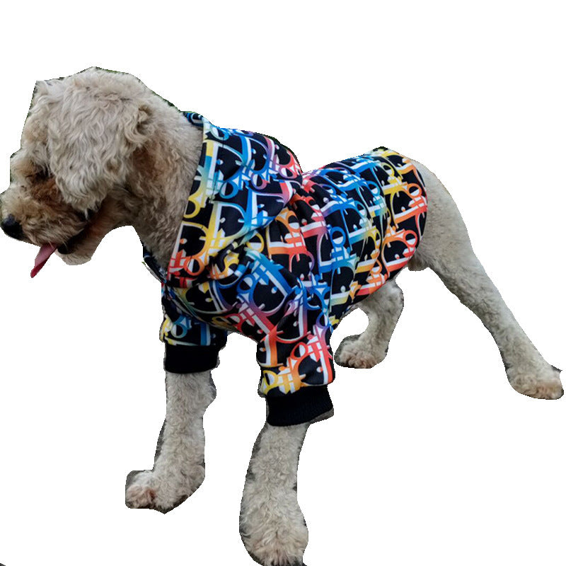 Colorful Letter Print Pet Hoodie
