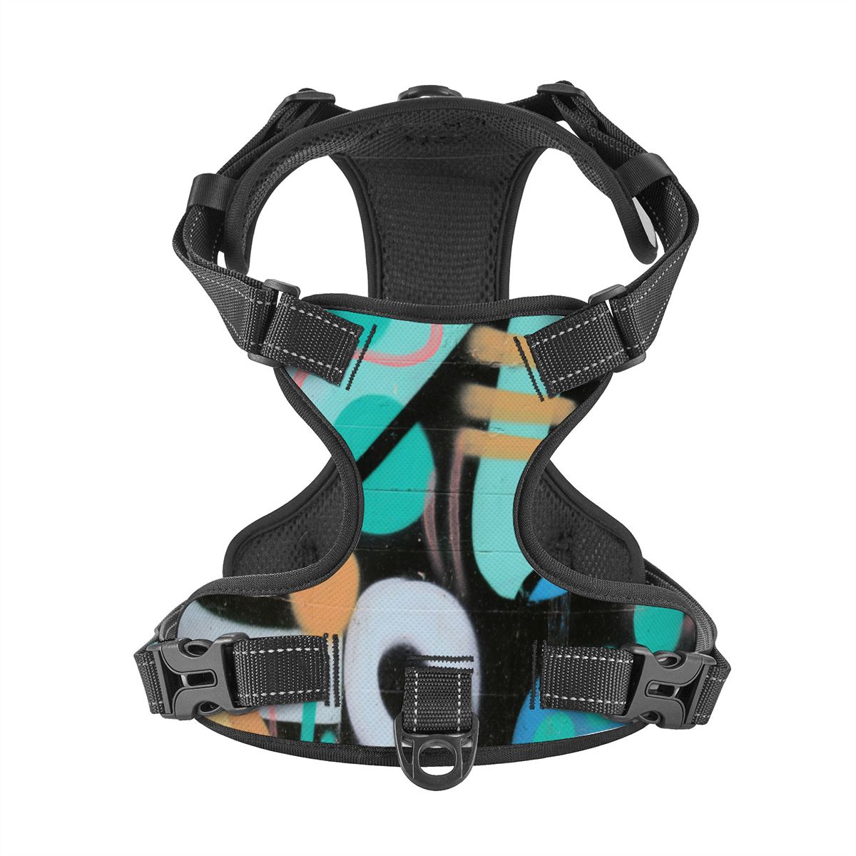 Graffiti Pet Harness And Leash Set – Reflective & Breathable