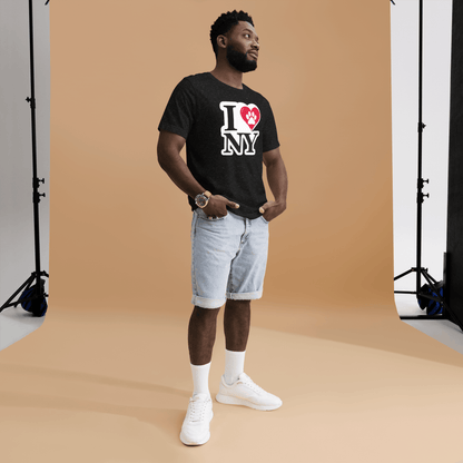 I Love NY Paw Heart Crew Neck T-Shirt - Pet Pride Tees