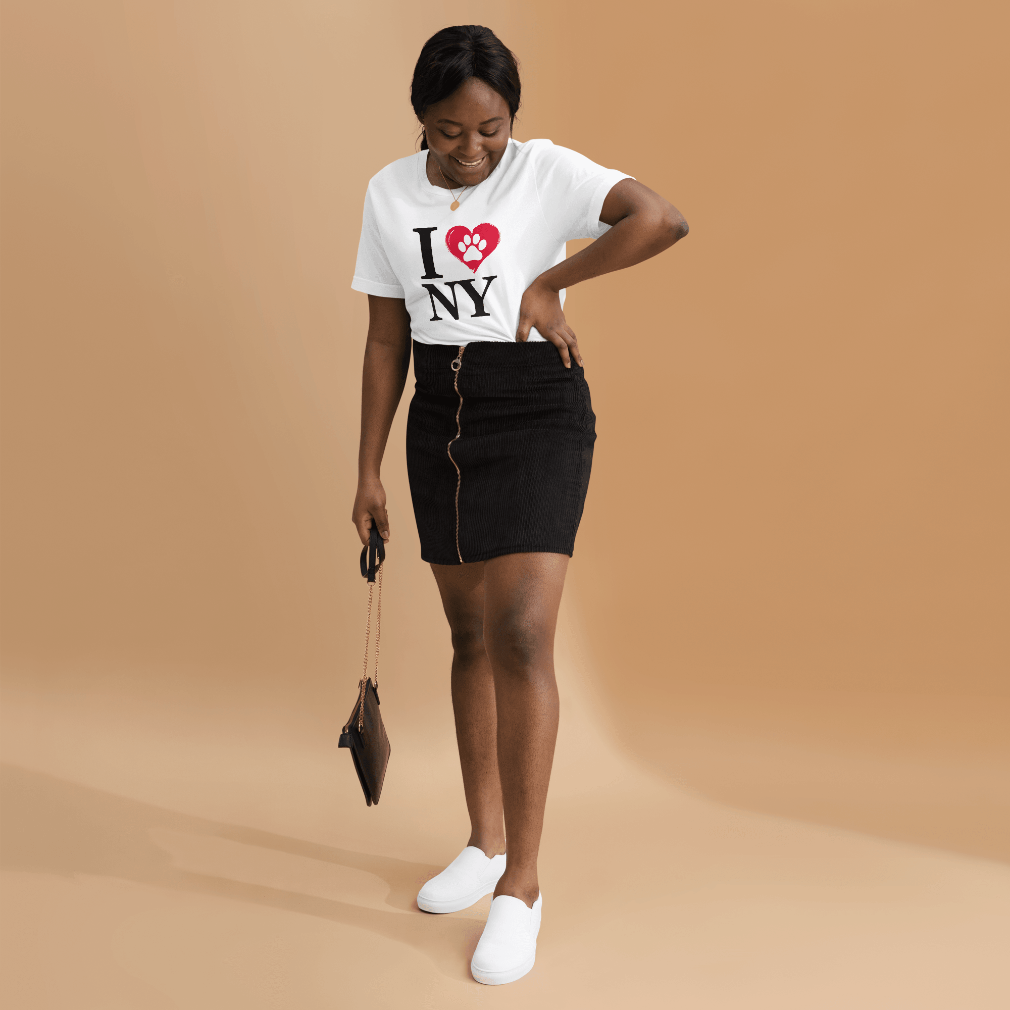 I Love NY Paw Heart Crew Neck T-Shirt - Pet Pride Tees