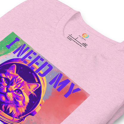 I Need My Space Astronaut Cat Crew Neck T-Shirt - Pet Pride Tees