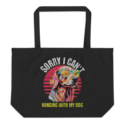 Hanging with My Dog Organic Cotton Tote Bag – Large & Durable - Pet Pride Tees