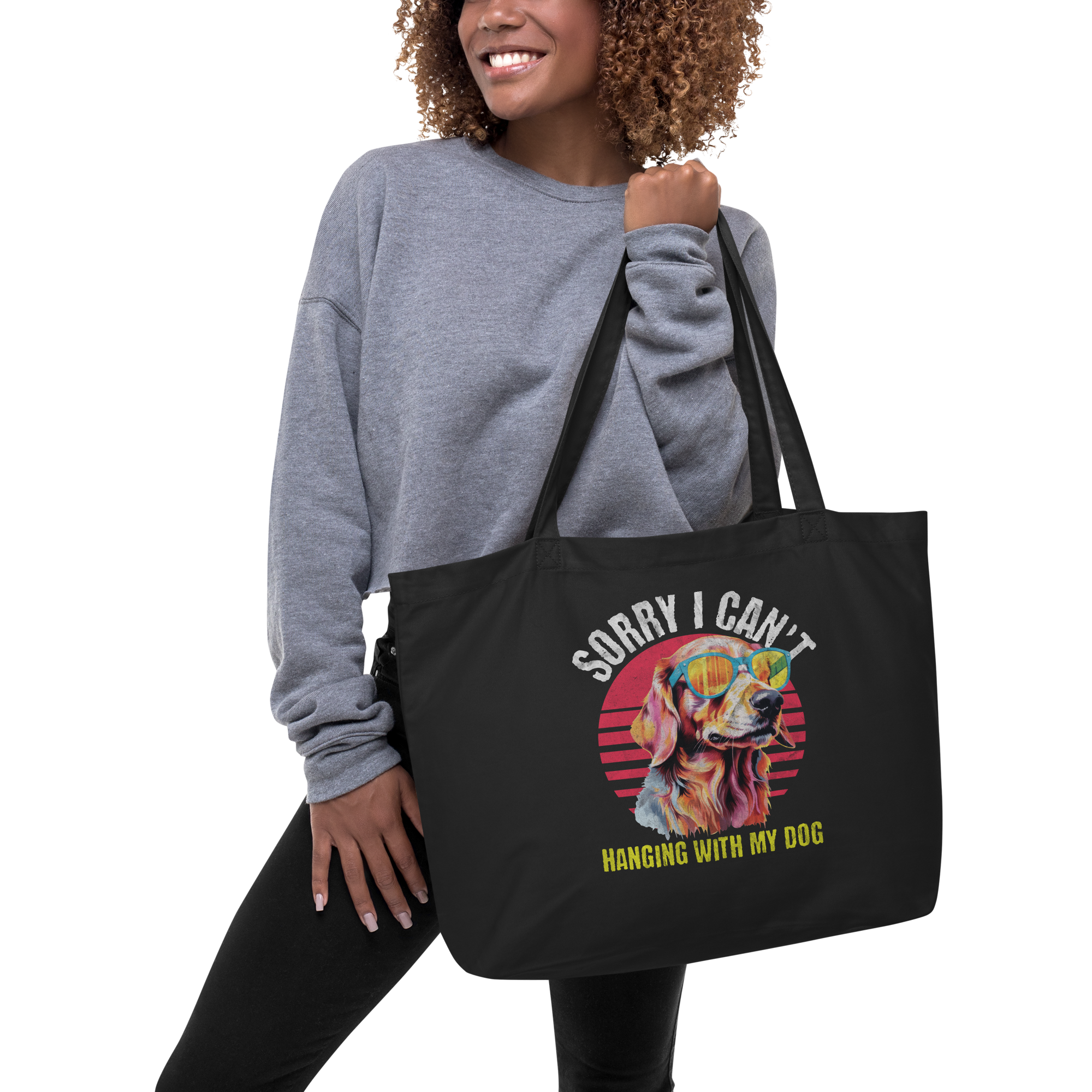 Hanging with My Dog Organic Cotton Tote Bag – Large & Durable - Pet Pride Tees