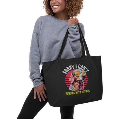 Hanging with My Dog Organic Cotton Tote Bag – Large & Durable - Pet Pride Tees