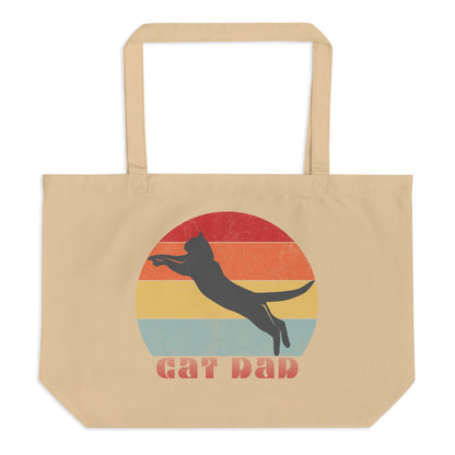Cat Dad Organic Cotton Tote Bag – Large & Durable - Pet Pride Tees