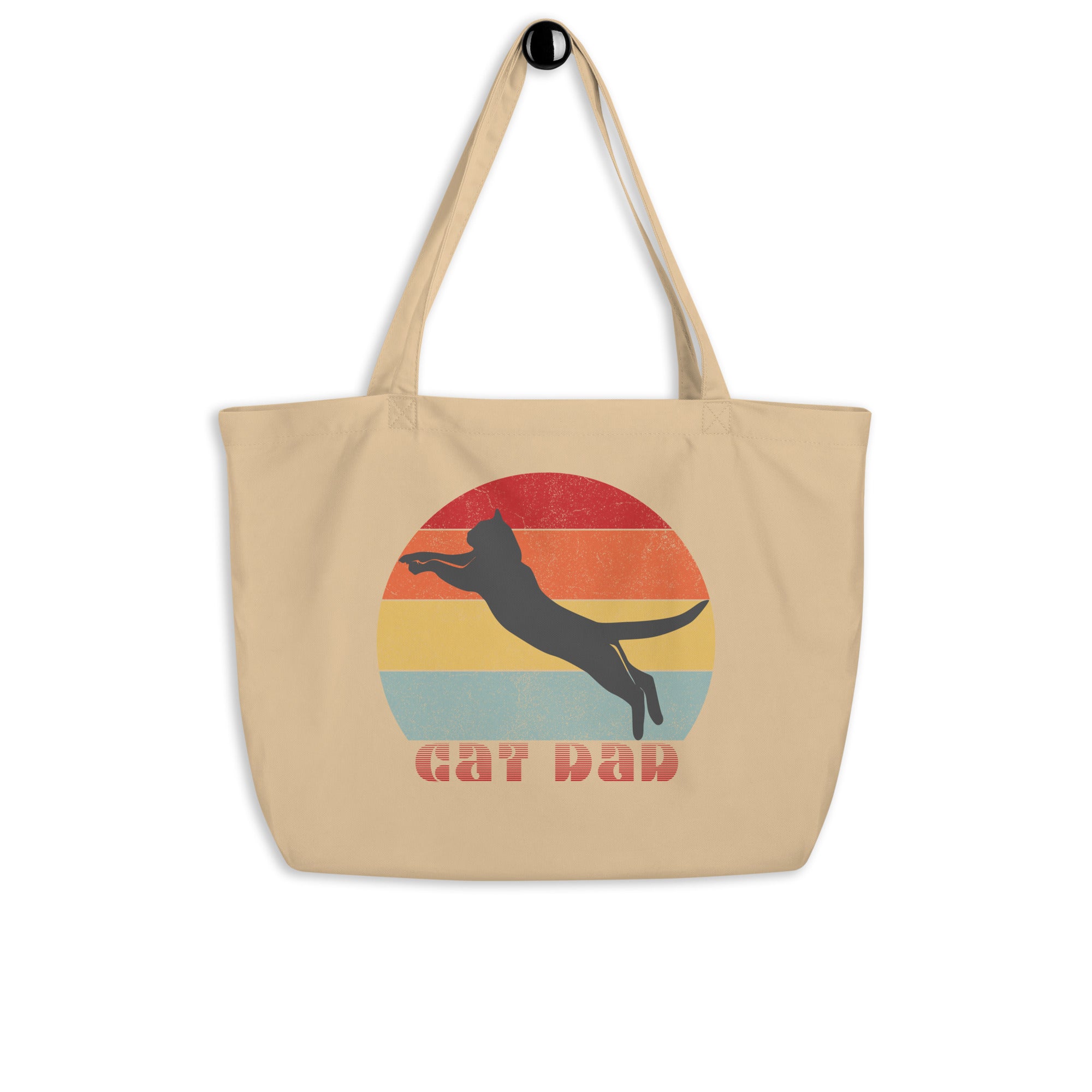 Cat Dad Organic Cotton Tote Bag – Large & Durable - Pet Pride Tees