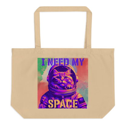 I Need My Space Organic Cotton Tote Bag – Large & Durable - Pet Pride Tees