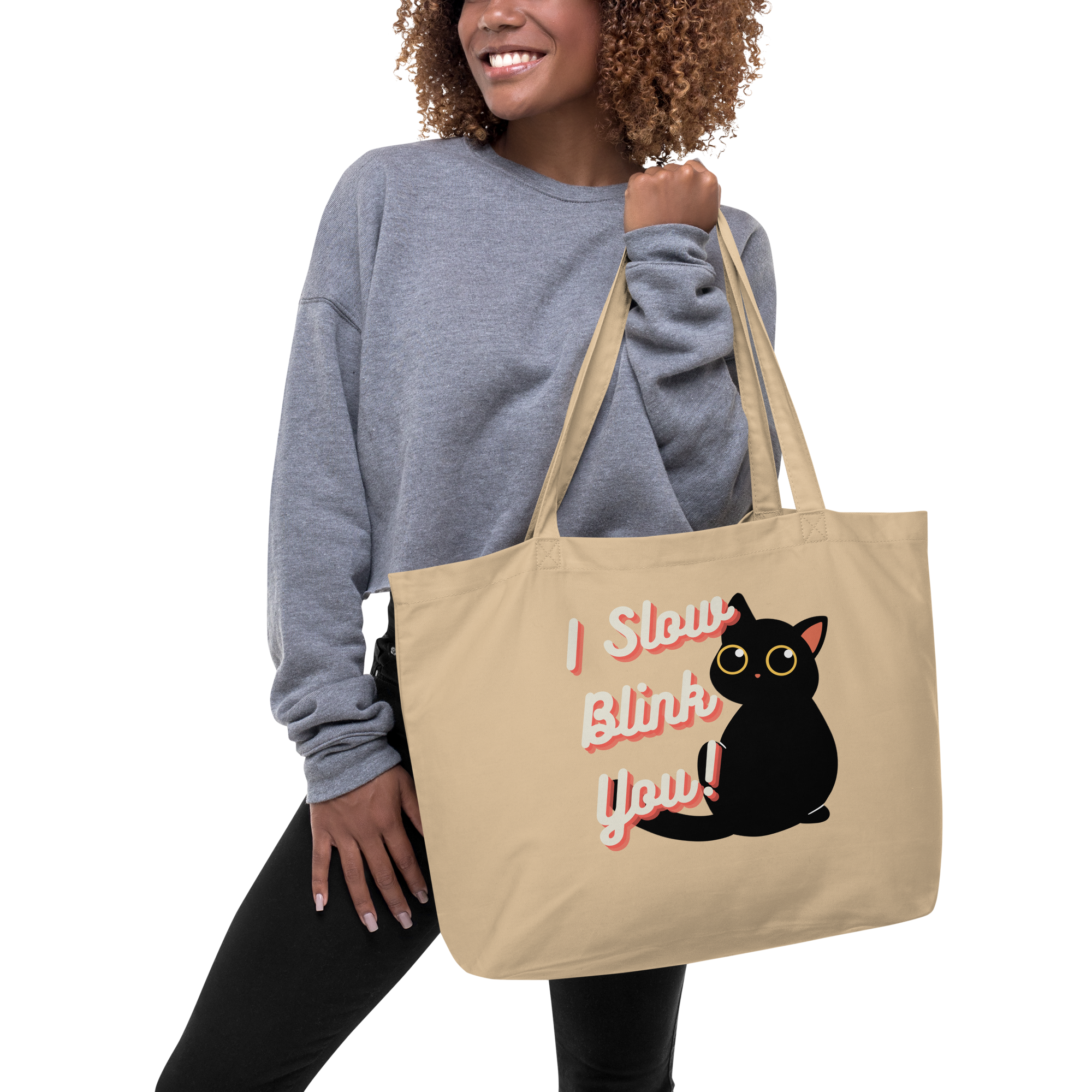 I Slow Blink You Organic Cotton Tote Bag – Large & Durable - Pet Pride Tees