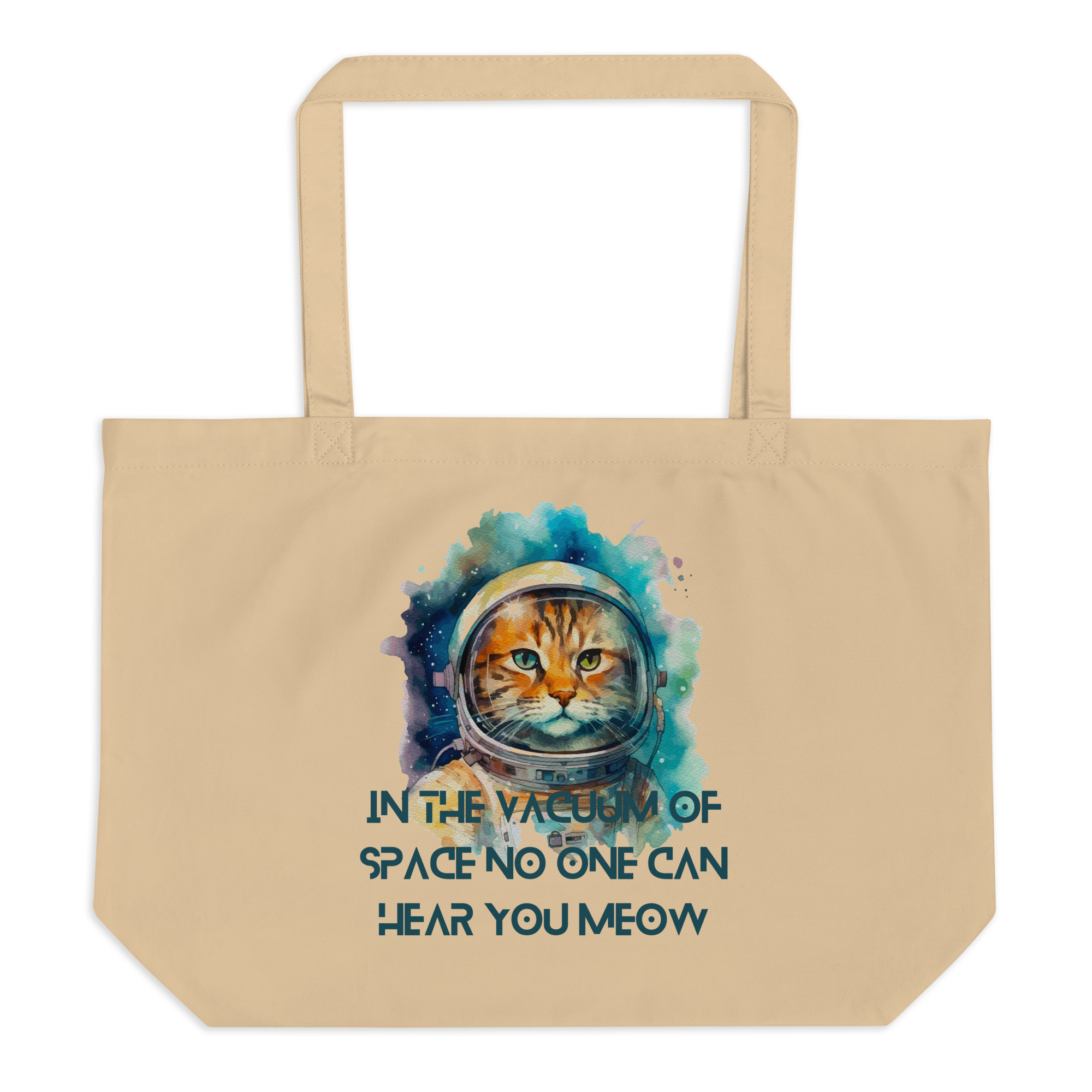Space Cat Organic Cotton Tote Bag – Large & Durable - Pet Pride Tees
