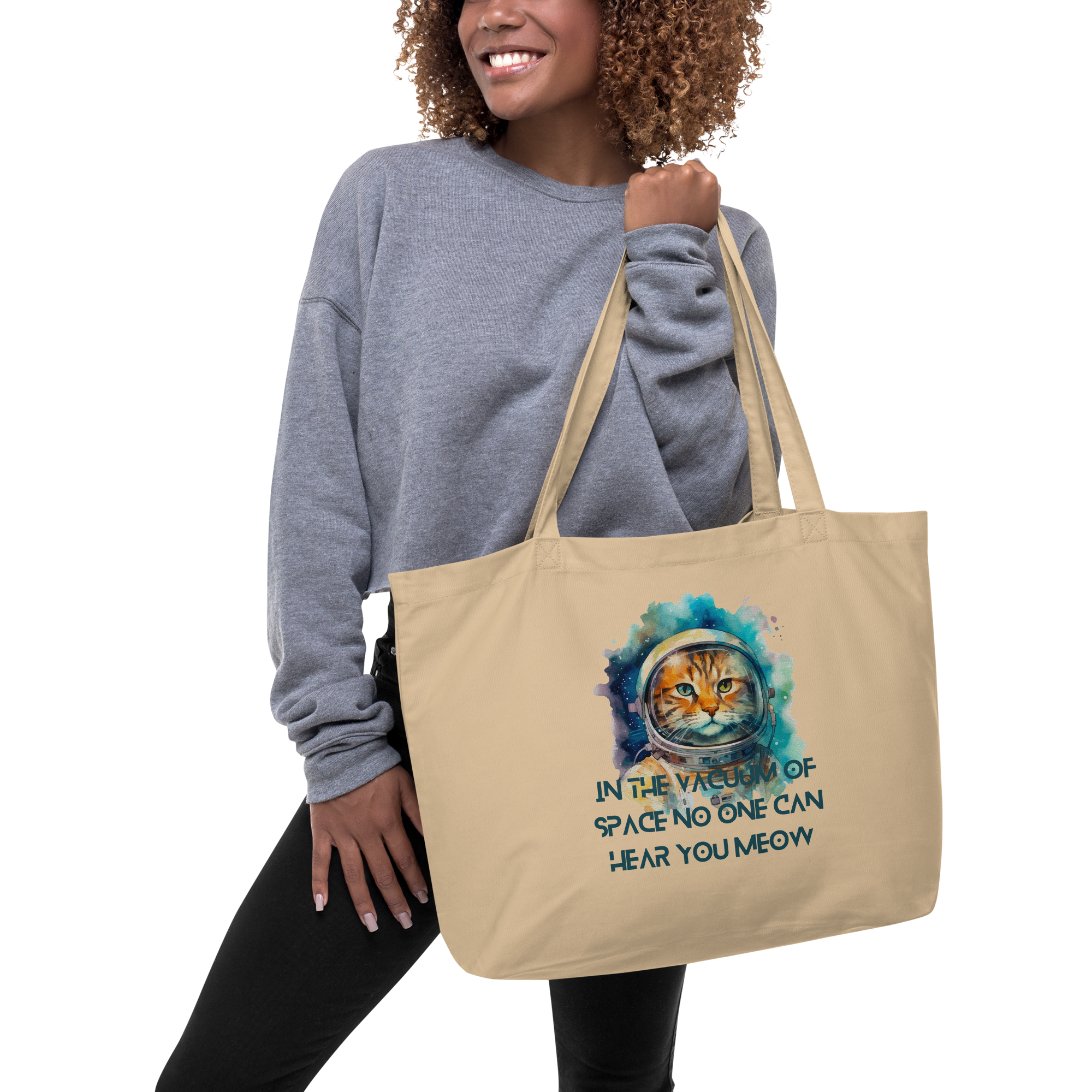 Space Cat Organic Cotton Tote Bag – Large & Durable - Pet Pride Tees