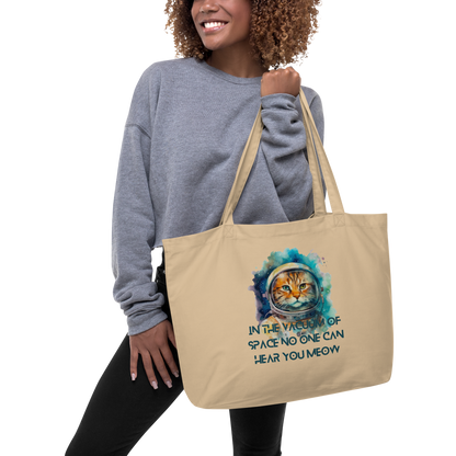 Space Cat Organic Cotton Tote Bag – Large & Durable - Pet Pride Tees