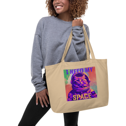 I Need My Space Organic Cotton Tote Bag – Large & Durable - Pet Pride Tees