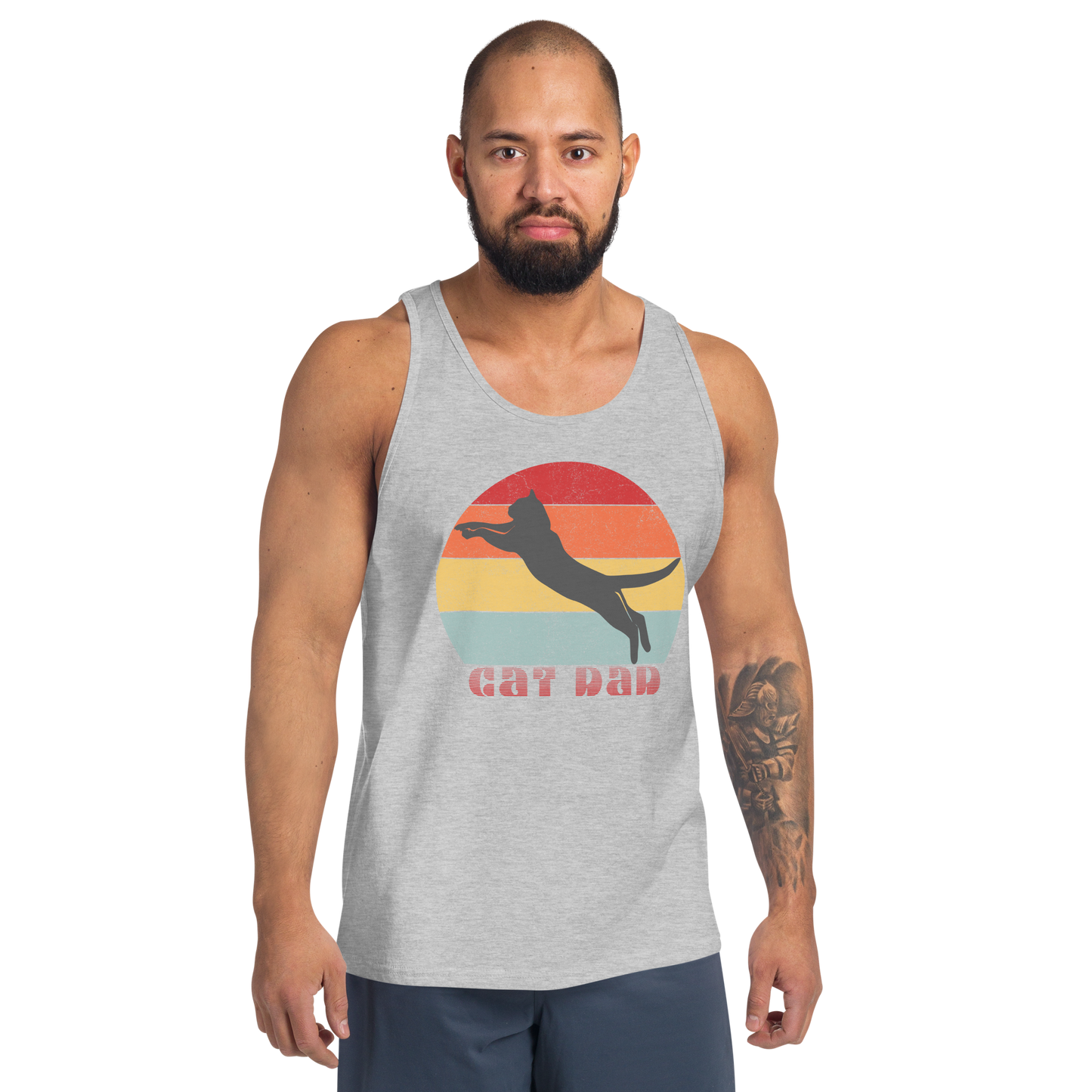 Cat Dad Tank Top – Soft Cotton Jersey - Pet Pride Tees