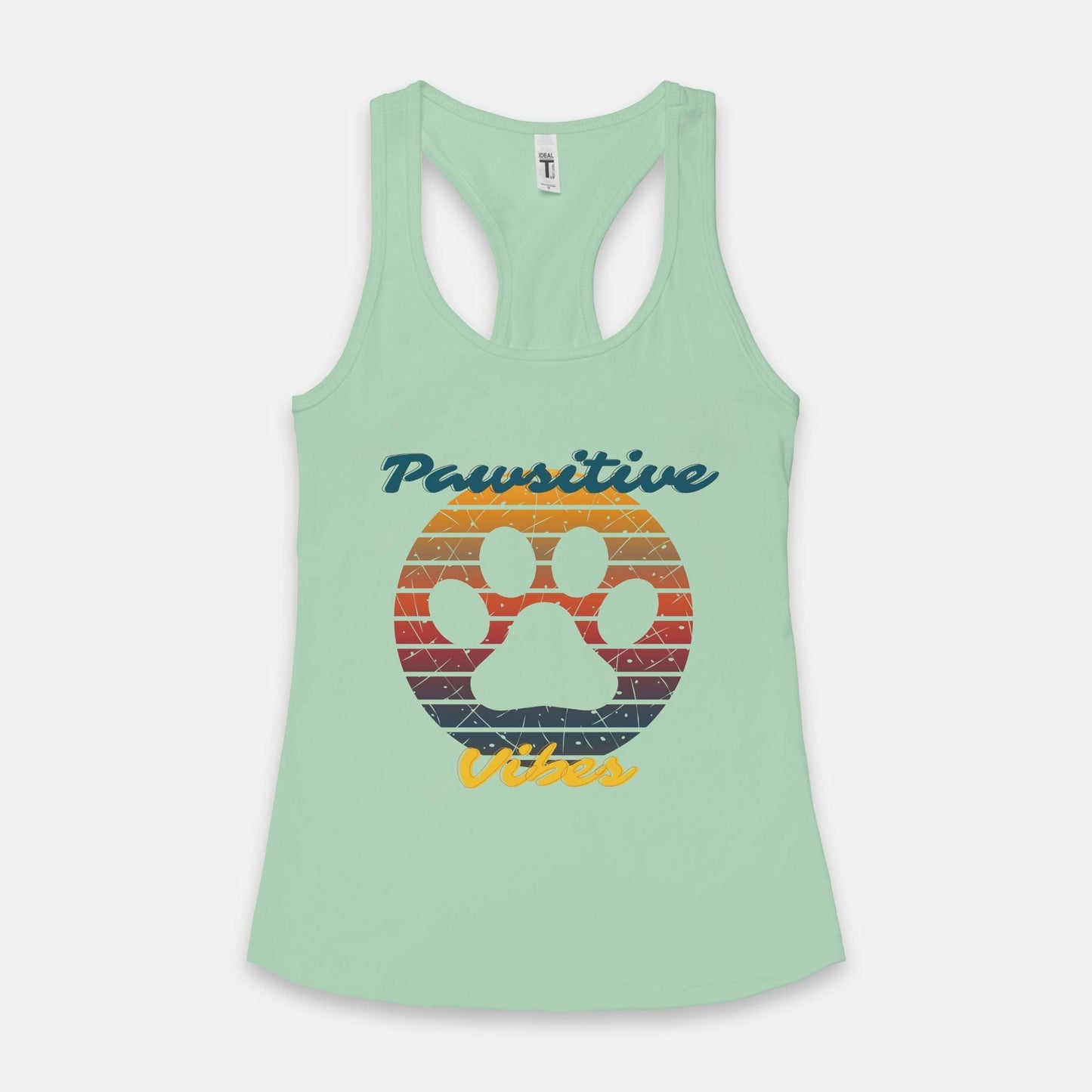 Pawsitive Vibes Women's Racerback Tank - Pet Pride Tees