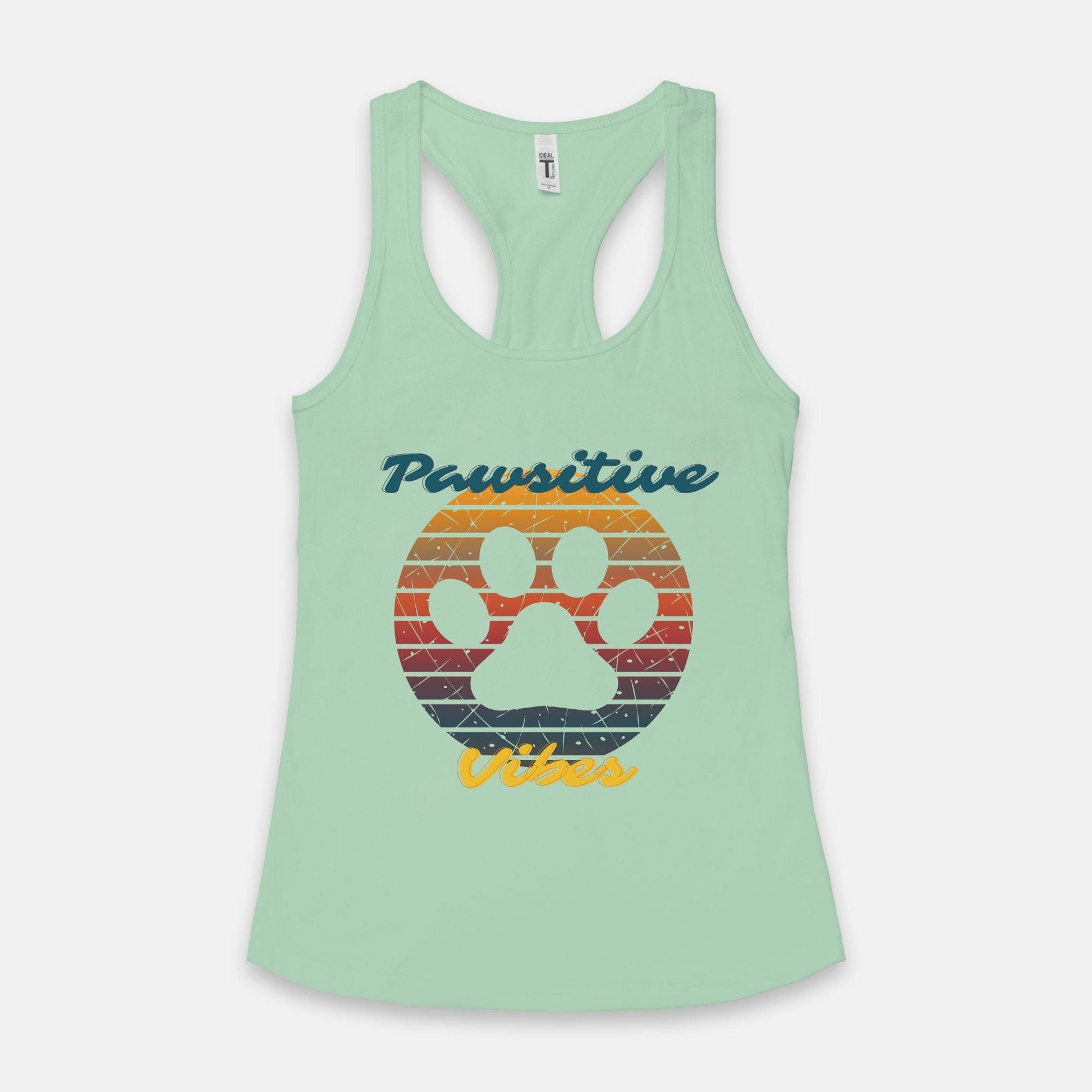 Pawsitive Vibes Women's Racerback Tank - Pet Pride Tees