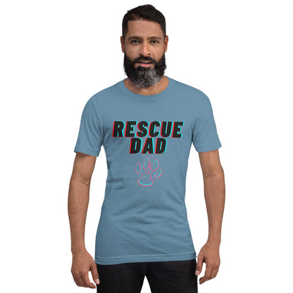 Rescue Dad Crew Neck T-Shirt - Pet Pride Tees