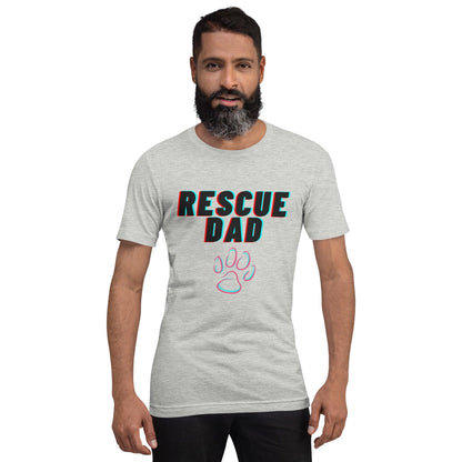 Rescue Dad Crew Neck T-Shirt - Pet Pride Tees