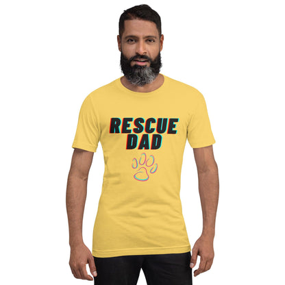 Rescue Dad Crew Neck T-Shirt - Pet Pride Tees