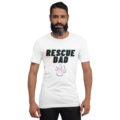 Rescue Dad Crew Neck T-Shirt - Pet Pride Tees