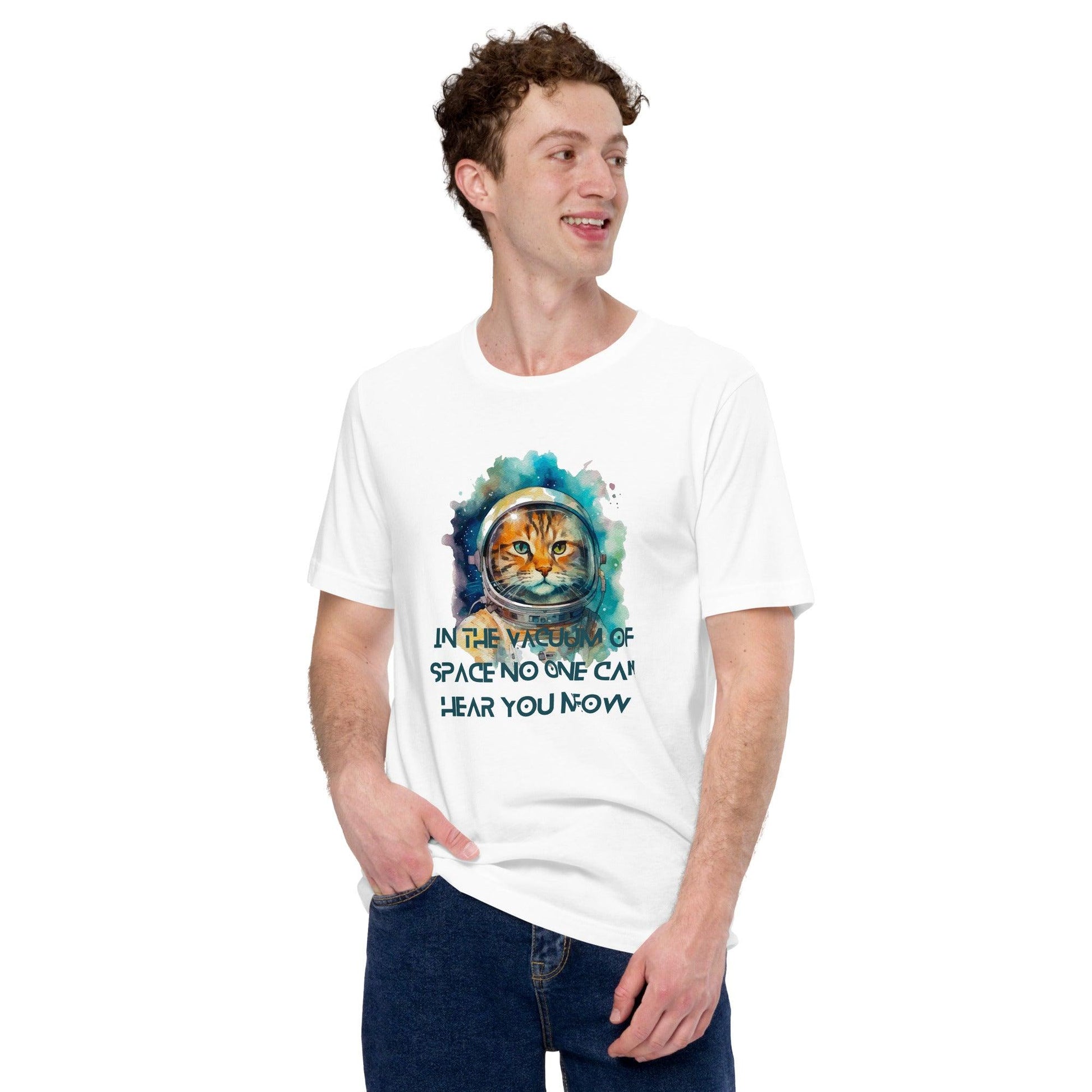 Space Cat Crew Neck Tee - Pet Pride Tees