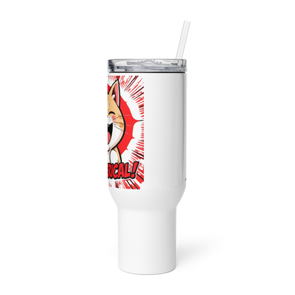 That's Hiss-terical! Travel Mug w/ Handle - 40oz. - Pet Pride Tees