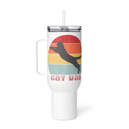 Cat Dad Travel Mug w/ Handle - 40oz. - Pet Pride Tees