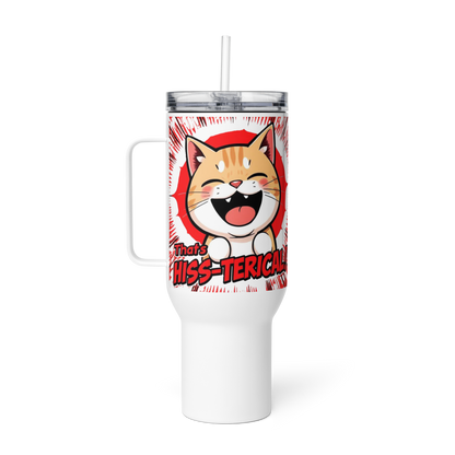 That's Hiss-terical! Travel Mug w/ Handle - 40oz. - Pet Pride Tees