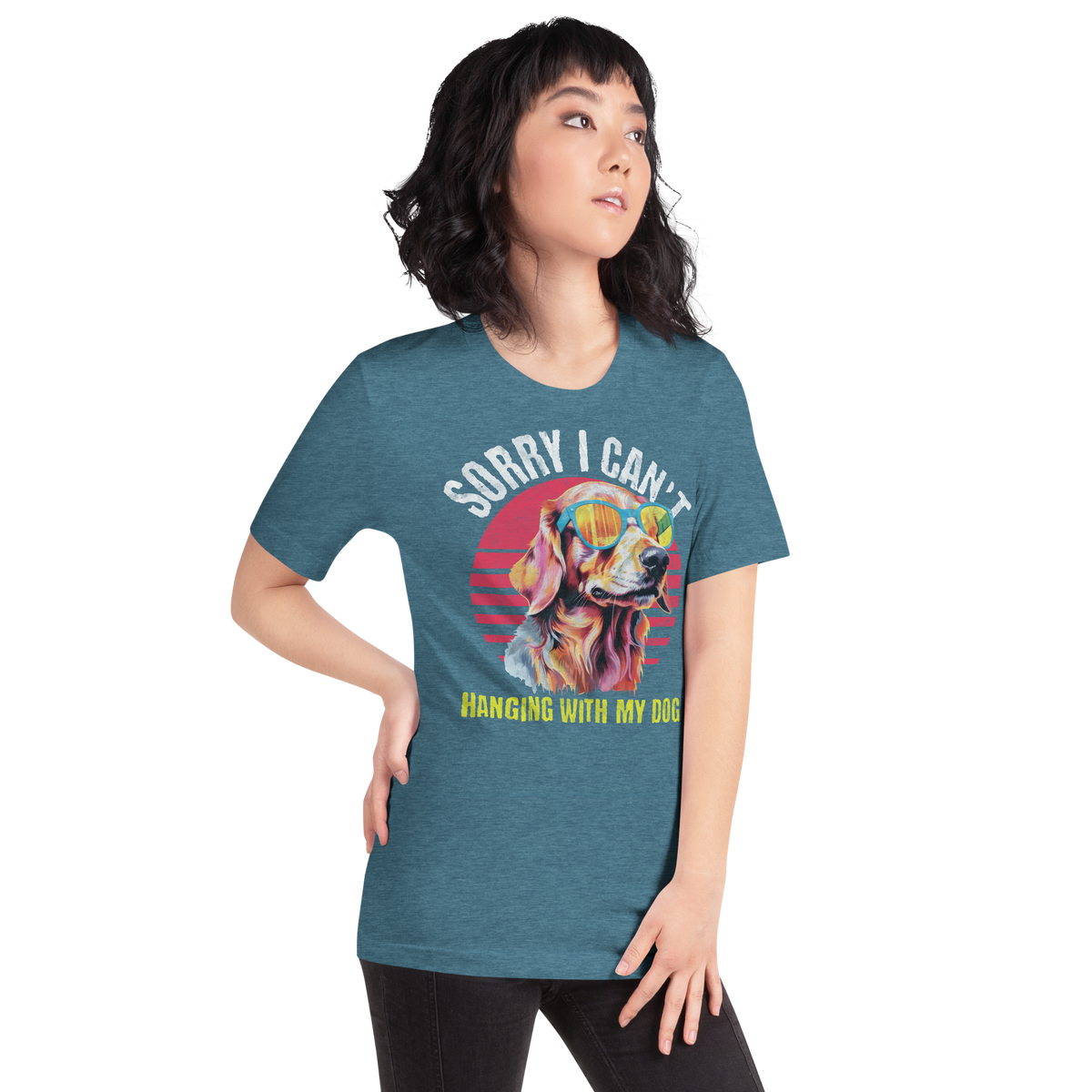 Hanging With My Dog Crew Neck T-Shirt - Pet Pride Tees