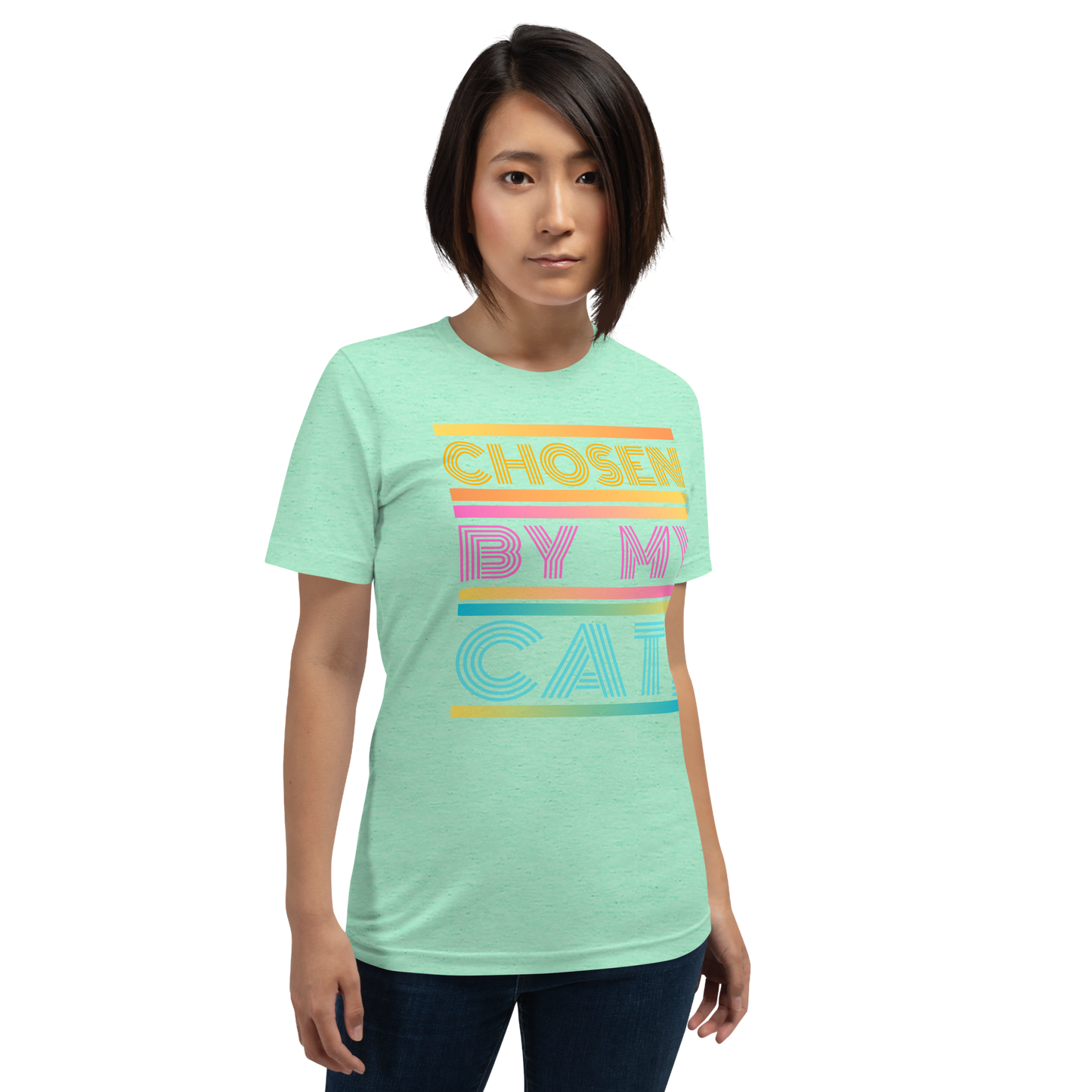 Chosen By My Cat Crew Neck T-Shirt - Pet Pride Tees