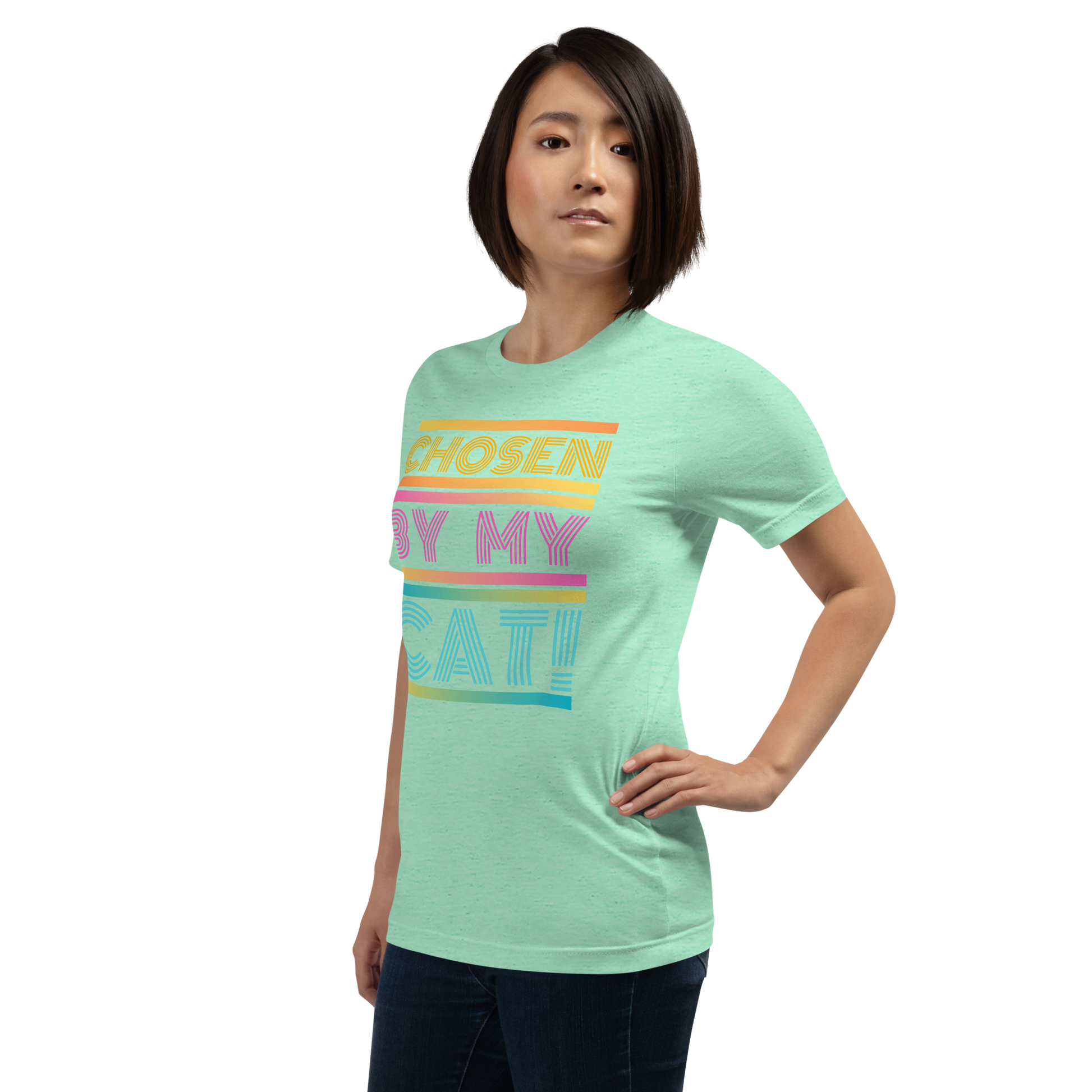 Chosen By My Cat Crew Neck T-Shirt - Pet Pride Tees