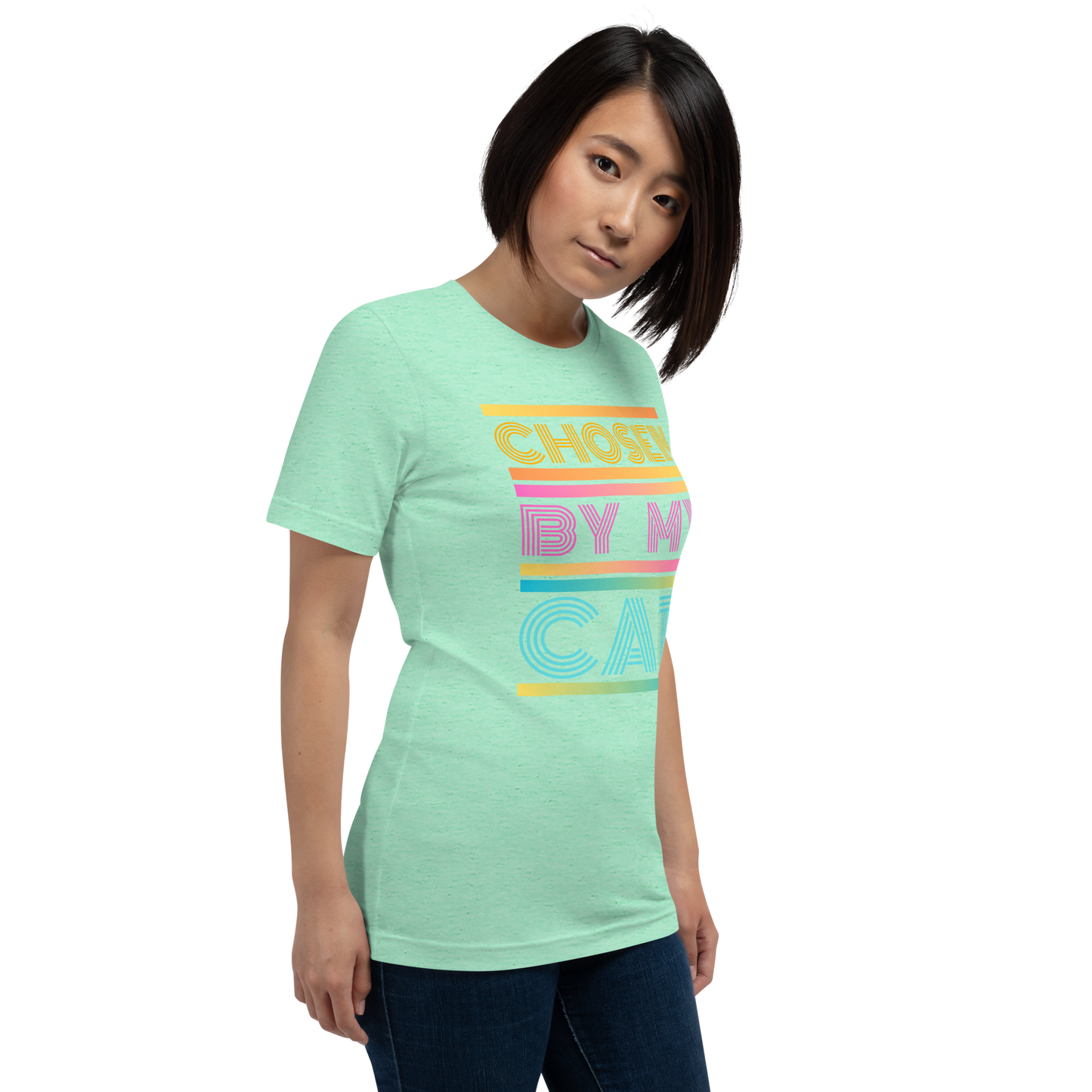 Chosen By My Cat Crew Neck T-Shirt - Pet Pride Tees