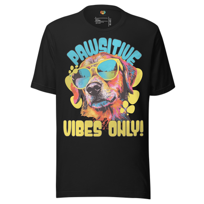 Pawsitive Vibes Only! Crew Neck T-Shirt - Pet Pride Tees
