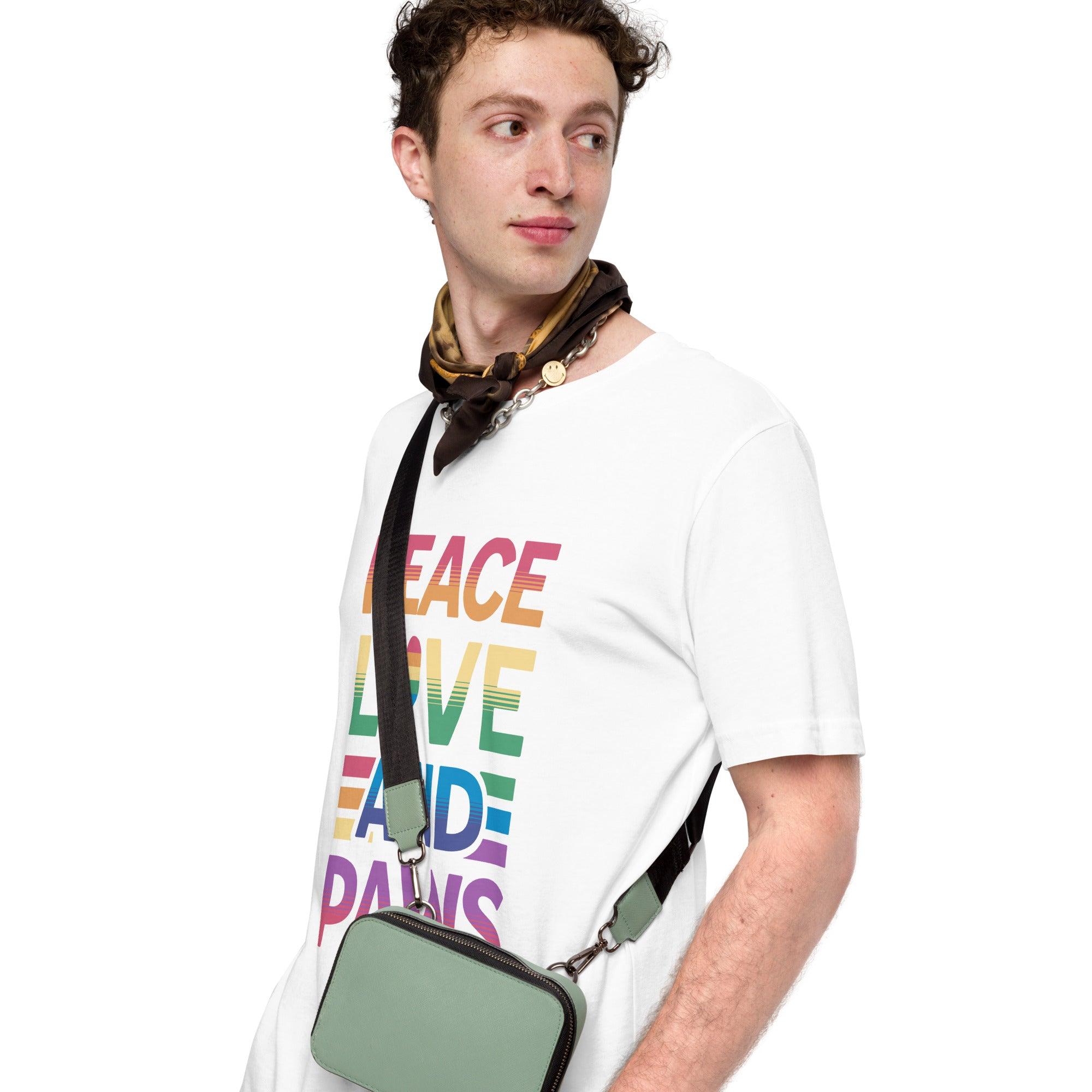 Peace, Love, and Paws Crew Neck T-Shirt - Pet Pride Tees